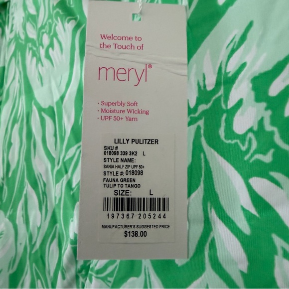 Lilly Pulitzer NWT Meryl SANIA half zip Luxletic - Picture 3 of 4